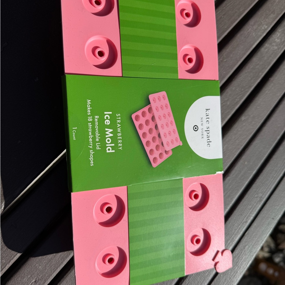 Kate Spade Pink Strawberry Ice Tray
